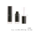 A199 Runder schwarzer Kunststoff leeres Lipglossrohr Kosmetikverpackungszylinder rundes Lipglossrohr